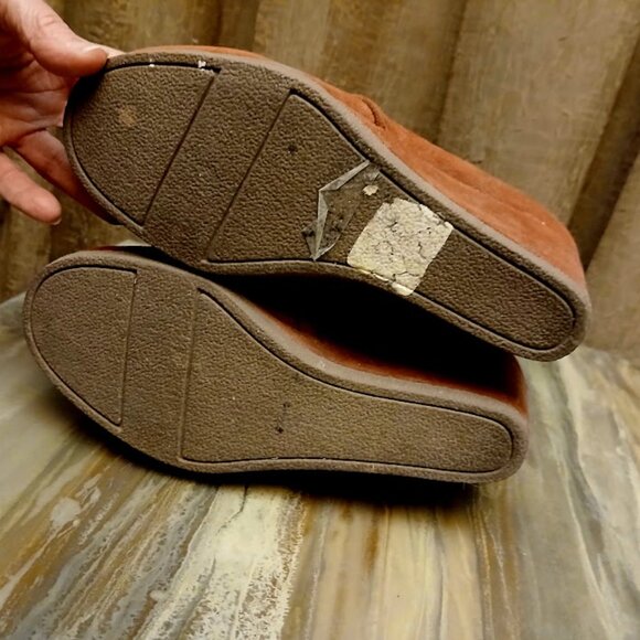 QUPID Sueded Wedge Booties 6 Red  Brown Lace up dressy casual modern shoes - Picture 4 of 6